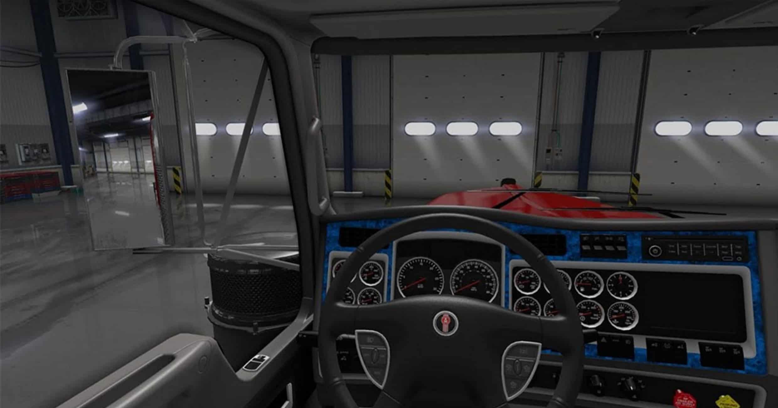 Kenworth W900 Blue Interior Mod American Truck Simulator