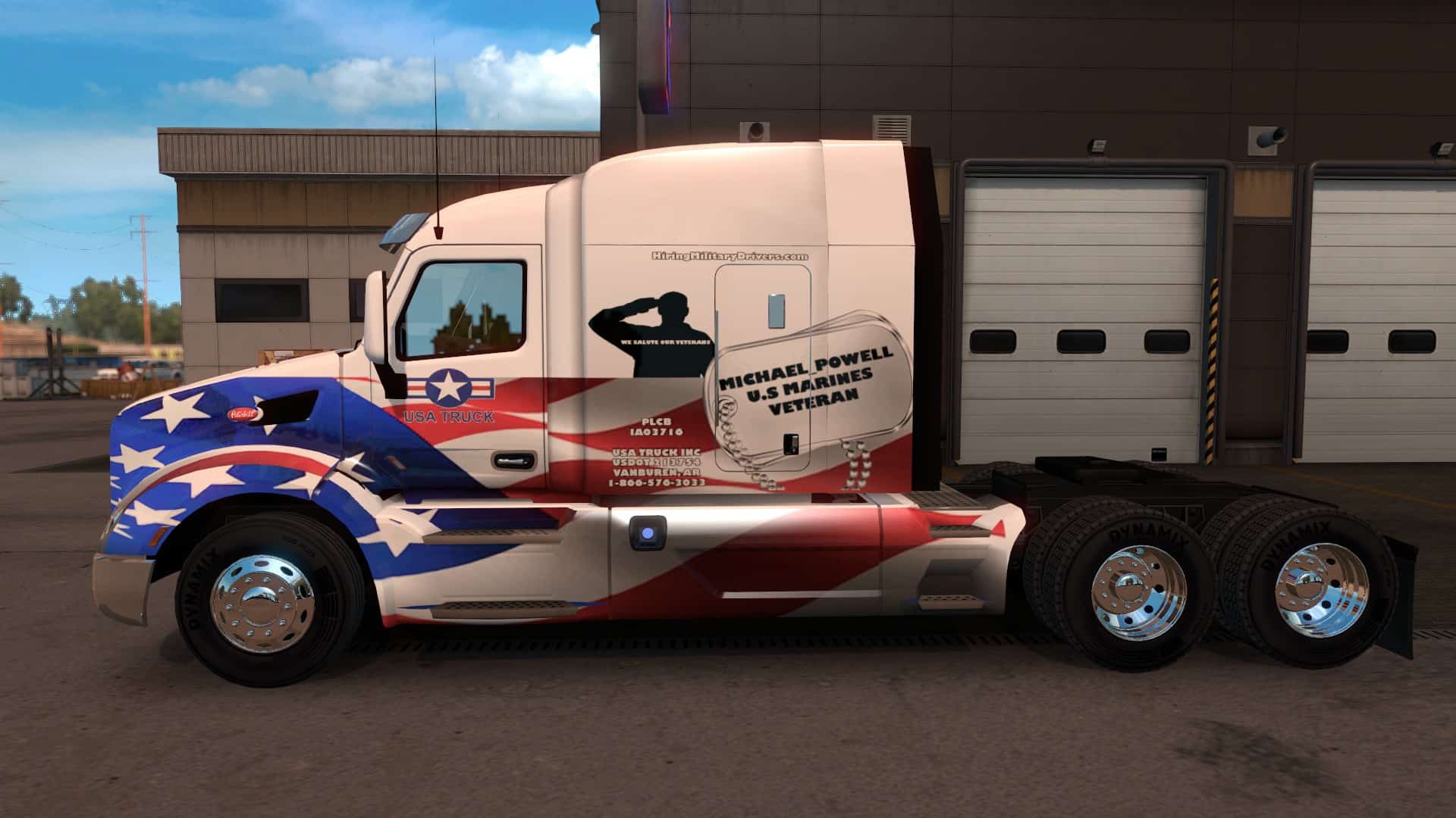 USA Trucks Vets Salute Michael Powell  American Truck Simulator mod  ATS mod