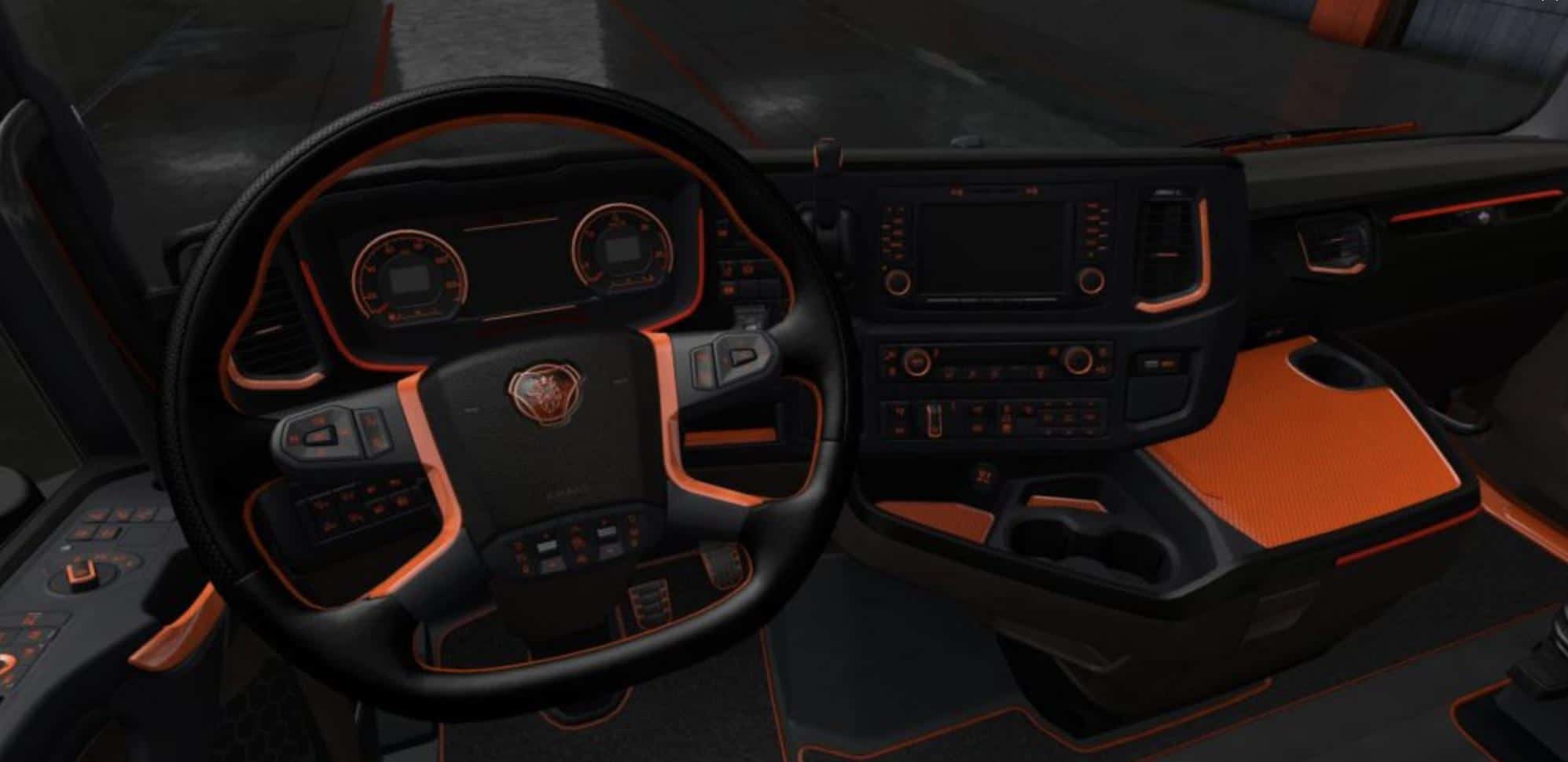 Scania S R Black Orange Interior 1 36 X Ets2 American