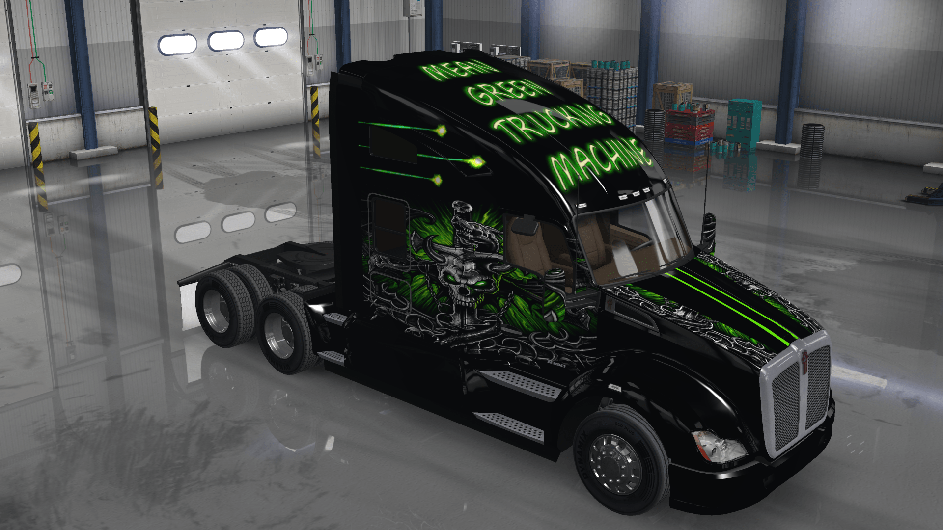 Skin Sleeping Dogs on the truck Kenworth T680 for American Truck Simulator