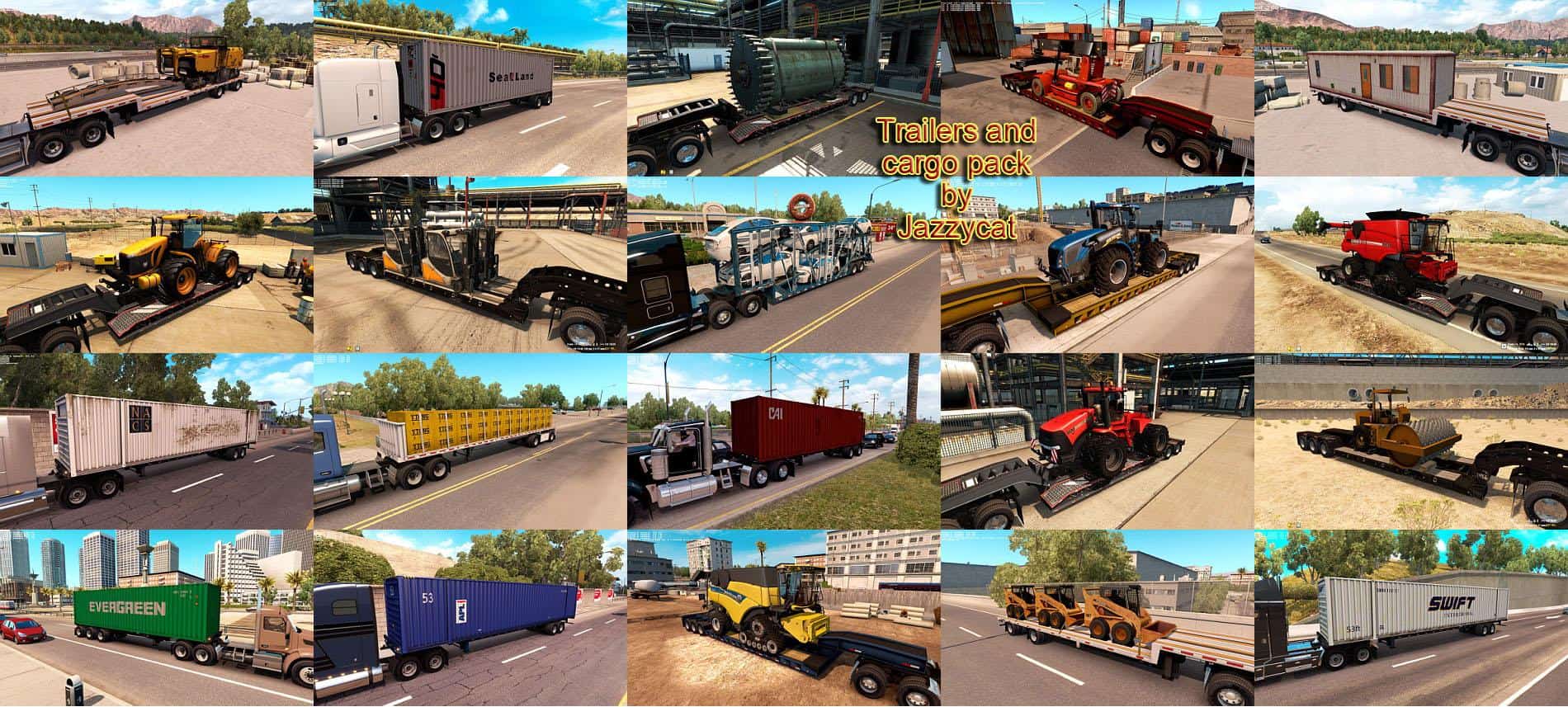 Последняя версия атс. American Truck Simulator прицепы. Ats2 1.47 полуприцепы. American Truck Simulator моды прицепы. Trailers_and_Cargo_Pack_by_Jazzycat.