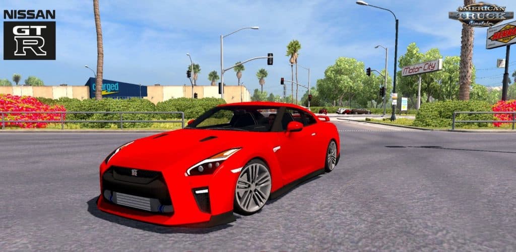 Nissan GT-R 2017 v1.0 Car (1.30.x) ATS | American Truck Simulator Mod