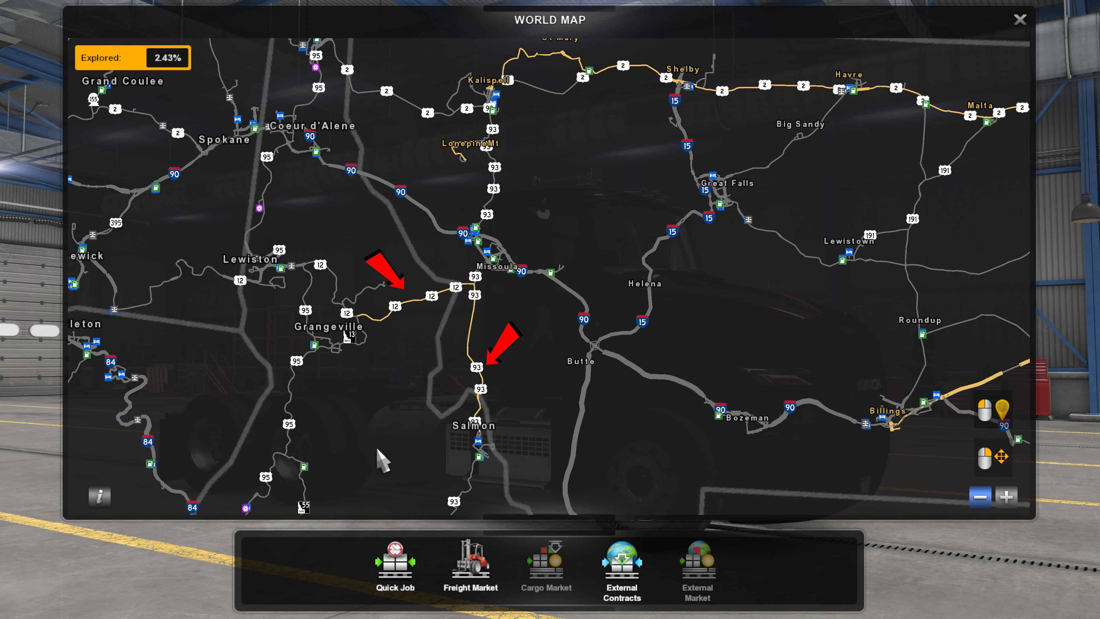 Автосалоны атс. ATS карта Монтана. American Truck Simulator Montana карта. Карта ATS 2 последняя версия Монтана. Карта ATS DLC Montana.
