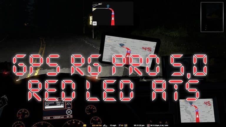 GPS RG PRO RED LED ATS v5.0 | American Truck Simulator Mod