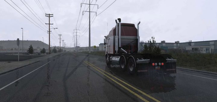 Realistic Rain v5.2.1.1 | American Truck Simulator Mod
