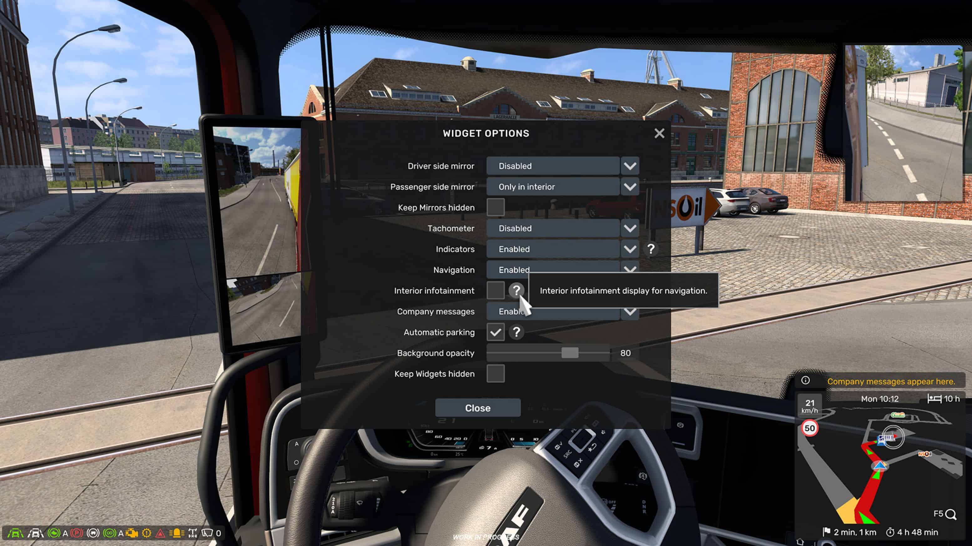 Cleaner Driving Interface