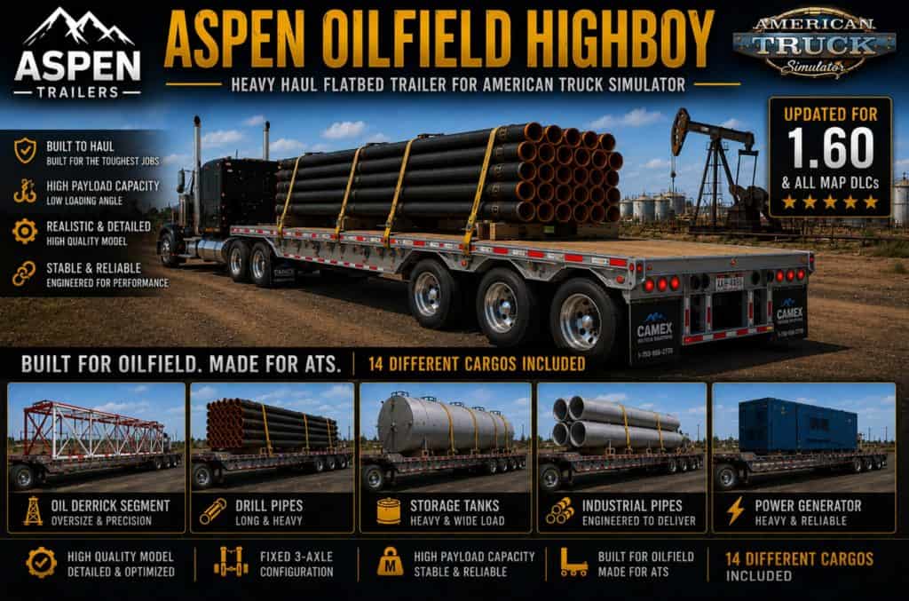 ASPEN OILFIELD HIGHBOY TRAILER v1.0 ATS 1.59-1.60.x