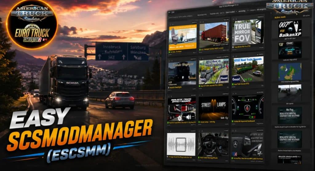 Easy SCSModManager (ESCSMM) v1.5.4 (1.60.x)