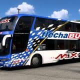 Visão traseira e detalhes do Marcopolo G7 1800 DD