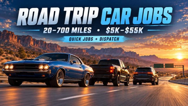 Road Trip Car Jobs | 20–700 Miles | $5K–$55K Pay