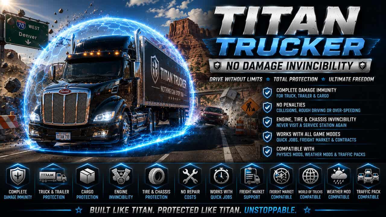 Titan Trucker No Damage Invincibility Mod V2.2