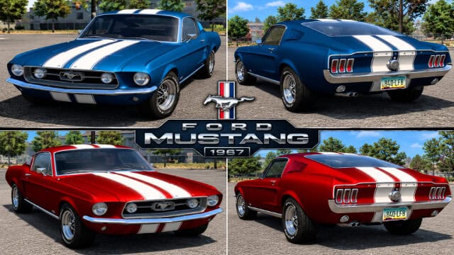 1967 Ford Mustang – Matte Metallic Racing Stripes