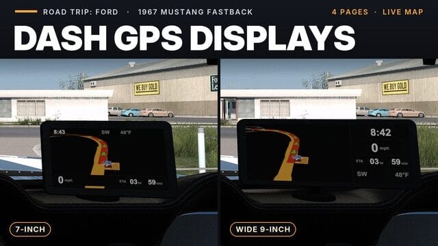 Dash GPS Displays – 1967 Mustang (Road Trip: Ford)