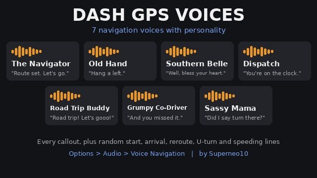 Dash GPS Voices