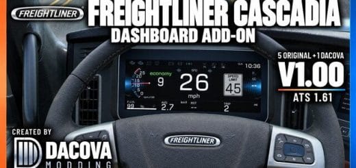 Freightliner Cascadia Dashboard Add-on 1.0