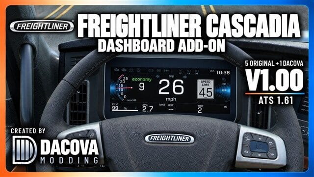 Freightliner Cascadia Dashboard Add-on 1.0