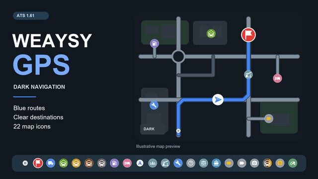 Google Maps Style GPS – Dark Mode – By weaysy