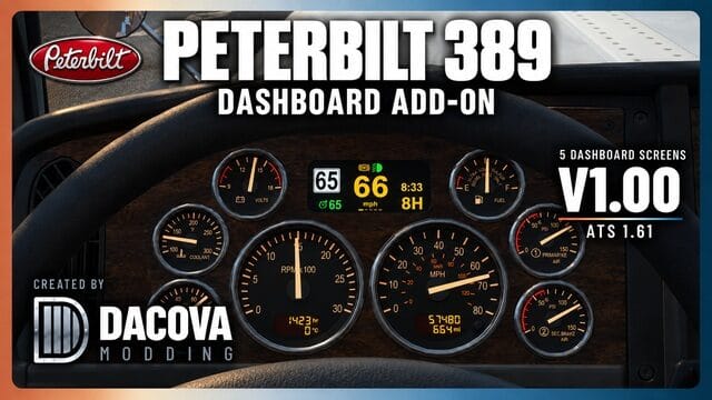 Peterbilt 389 Dashboard Add-on 1.0