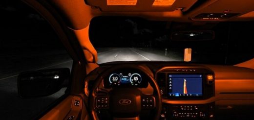 Road Trip Ford Neon Orange Cabin Light