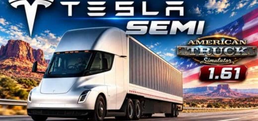 TESLA SEMI TRUCK 2019 + TRAILER v-1.61