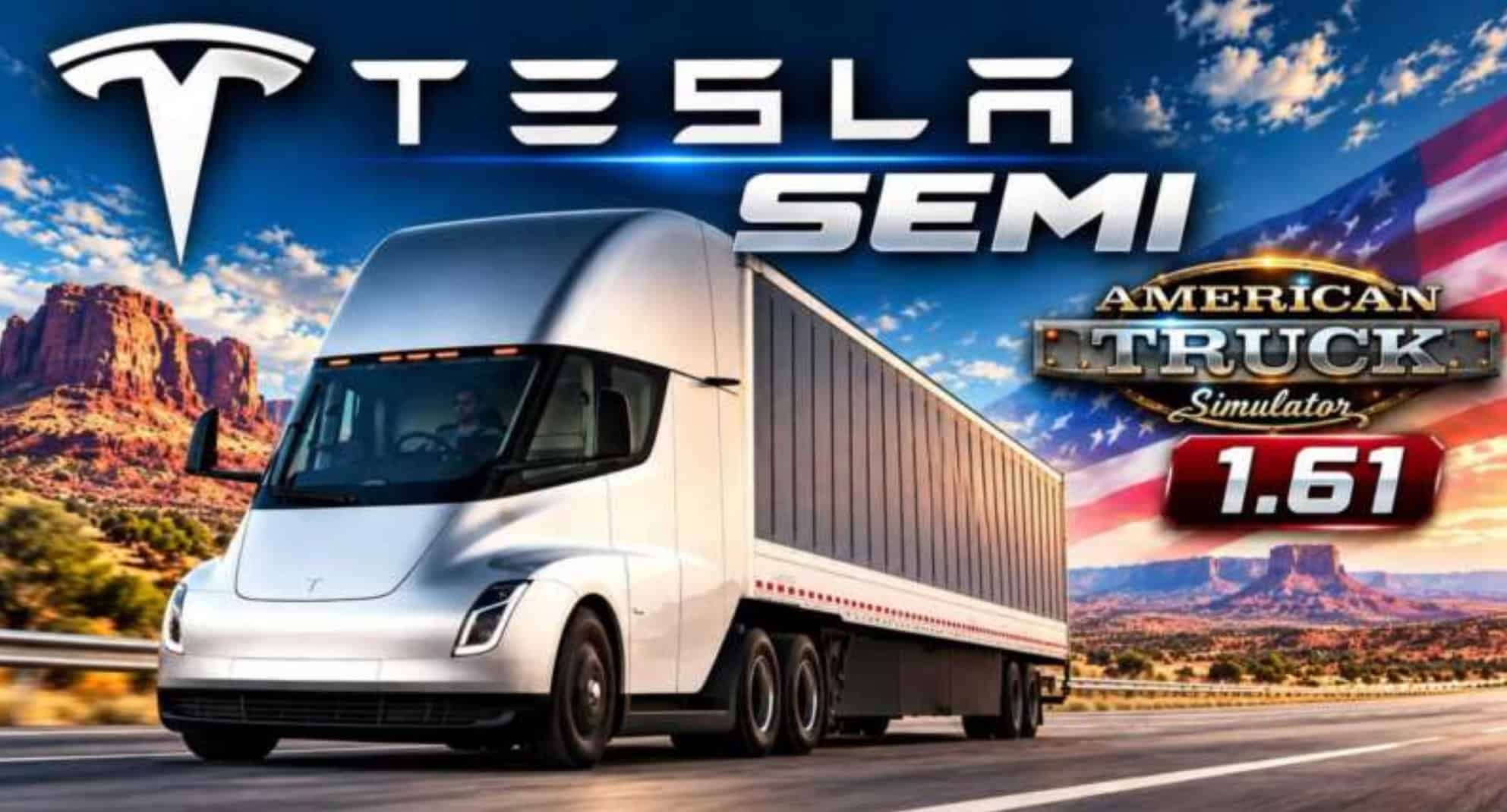 TESLA SEMI TRUCK 2019 + TRAILER v-1.61