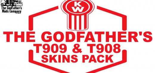 The Godfather’s Kenworth T909 & T908 Skins Pack V1.1
