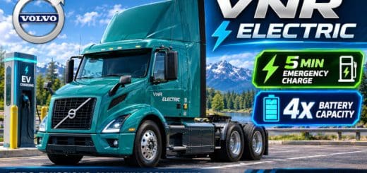 Volvo VNR Electric + 5-Min Emergency Charging & 4x Battery
