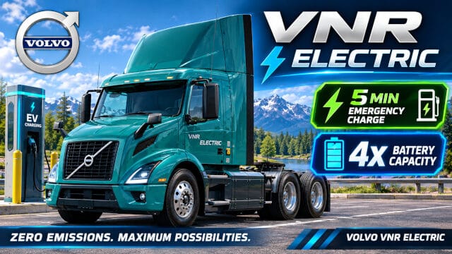 Volvo VNR Electric + 5-Min Emergency Charging & 4x Battery